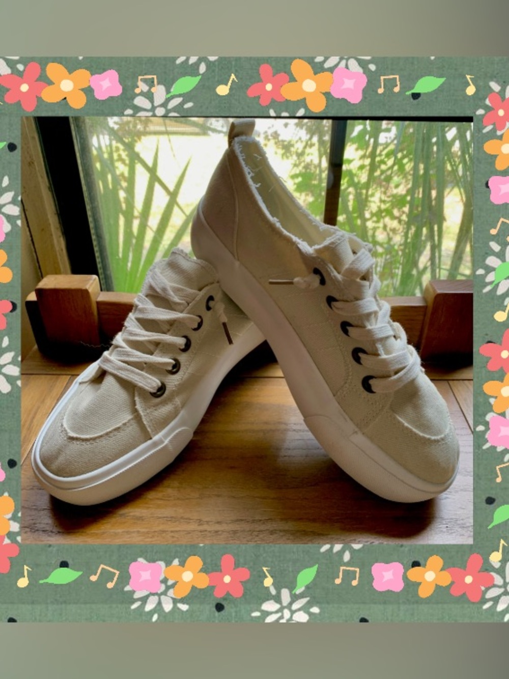 Neutral Canvas Low-Top Sneakers